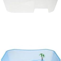 MERISHOPP® 2 Pieces PVCReptile Terrapin Tortoise Turtle Tank Vivarium Feeding Box|Pet Supplies | Reptile Supplies-image-42