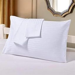 Rishu Linen Pillows Inserts with Cotton Top Enclosure Fluffy Soft Hotel Bed Pillow Sets - White (Pillow Cover (Pack of 1), King (20"x36"))-image-60