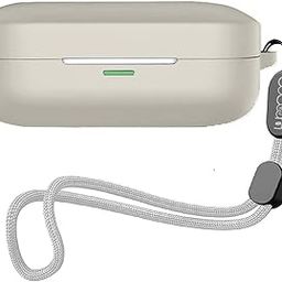 Cocoonkart Soft Silicone Case Cover for Realme Buds Air 7 | 7 Pro (Lanyard, Ivory Gold)-18