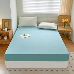 Kuber Industries Double Bed Mattress ProtectorBed Protecter with Elastic 180x200 CM (Dark Green)-image-4
