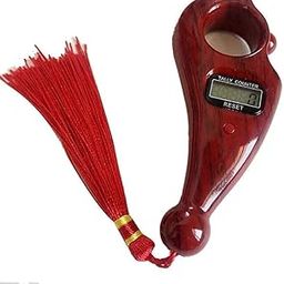 Digital Finger Counter for Pooja Meditation Japa Mantra Mala, Electronic Finger Rotating Hand Tally Number Counting Machine, Prayer Beads with Compass Tasbih Islamic Misbaha (Red)-18