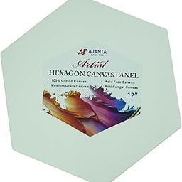 12" Hexagoan Shape Canvas Board for Painting Cotton fine Grain Board Canvas (Pack of 1)-image-76