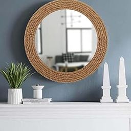 SRA Home Decor Nautical Jute Wall Mirror for Bathroom, Living Room, Wall Basin, Bedroom Beautifully Covered with Rope with Loop for Wall Decoration (24" Inches Round)-image-17