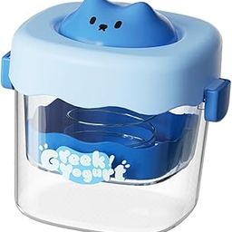 Greek Yogurt Strainer with Lid Curd Maker Multipurpose Reusable Yogurt Maker Blue | Yogurt Makers | Small Kitchen Appliances | Kitchen, Dining & Bar-picture-25