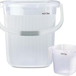 Nayasa Plastic Rimmy 2 Pcs Bathroom Set | Bucket 25 L + Mug 1.5 L | Bathroom Accessory Set Plastic | Bathroom Set | Bath Set for Bathroom | Transparent-image-9