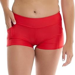 Women's Rider Elastic Waist Hybrid Swim Short with UPF 50+, Smoothie True Red, X-Small-image-9