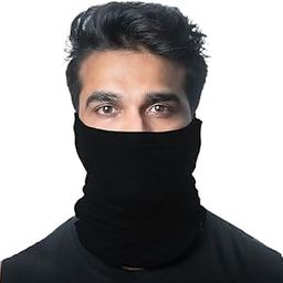 Super Soft Bandana Mask for Men and Women (Black, Pack of 1)-picture-52