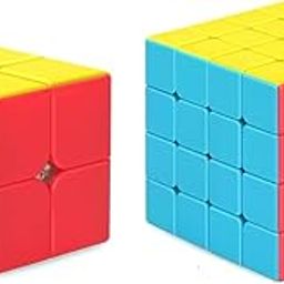 D ETERNAL Kid Cube Combo Bundle Set Of 2X2 4X4 High Speeed Stickerless Magic Cube Puzzle Game Toy (Combo Of (2X2+4X4))-17