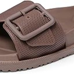 Women's Classic Cushion Sliders/Slippers with Adjustable Buckle Strap for Adult|Comfortable & LightWeight|Stylish & Anti-Skid|Waterproof & Everyday Flip Flops for Women's New-DR-526-picture-33