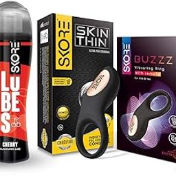 Skore Skin Thin Condoms 10s, Buzzz and Cherry Lubes 50 ml-93