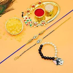 JAIPUR ACE Rakhi Combo Set of 1 Cartoon, 2 Bhaiya Bhabhi Rakhi with Greeting Card, Designer Holder/Puja Thali with 2 Bowls Katori for Pooja Tilak for BrotherRakshabandhan-image-26