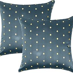 Oussum Art Silk Pillow Cover Cushion Cover Sofa Waist Throw Pillow Case Home Decor Set of 2 (12 x 12, Gray)-30