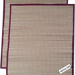 Montelal Store Kusha Grass Sitting Mat | Set of 2 | Hand Made Pooja Aasan (Maroon, Kusha Grass Korai Pai, 20 X 23 Inches)-image-29