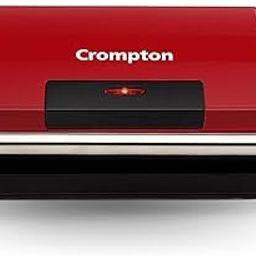Crompton QuickServe 2 Slice Panini Maker with Floating Hinges | 700W Sandwich Maker | Golden Food Grade Non-Stick Coating Plates Sandwich Maker (Red)-image-52