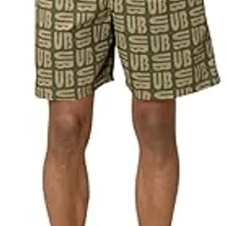 unibro Men 100% Combed Cotton Green Woven Printed Boxer Long Shorts -M-picture-25