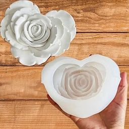 Rose Heart Candle Making Silicone Mould, Large Size-image-62