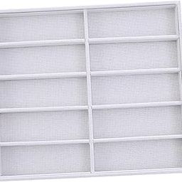 Glasses Organizer 10 Grid Decor Eyewear Display Case for Travel Home Desktop White|Health & Beauty | Vision Care | Eyeglass Cases-picture-19