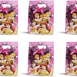 MAJIK Paper Gift Bag for Girls and Women| Girlish Cartoon Print Bags for Return Gift and Birthday Presents for Kids (Set of 6pcs)-image-40