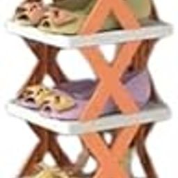 QUEBERS Plastic Foldable 6-Tier | Layer Shoe Rack with Easy Storage | Lightweight | Adjustable | Multifunctional Space Saving Organiser for Home and Office-15