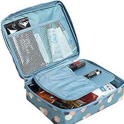 POXEFLIP Portable Travel Toiletry Bag Cosmetic Makeup Pouch Cosmetic Organizer Toiletry Kit Bag Pouch For Travelling Makeup Storage Pouch Waterproof Shaving Kit Pouch, 12 cm,Blue-image-31