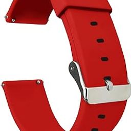 ACM Watch Strap Silicone Belt 22mm compatible with Garmin Venu 2 Smartwatch Casual Classic Band Red-18