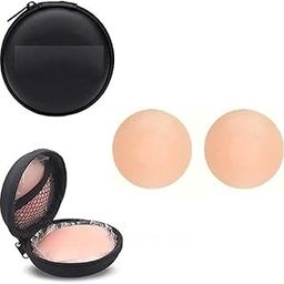Silicone Nipple Covers for Women | Reusable Adhesive Pasties | Invisible Thin Silicone Bra Pads | Skin-Friendly & Sweatproof | Comfortable & Lightweight | Nude, One Size-image-97