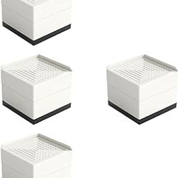 UJEAVETTE 4X Bed Risers Nonslip Pads Furniture Risers for Desk Couch Cabinet Apricot 7.5 cm-image-11