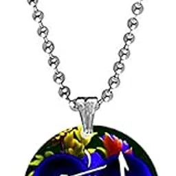 afh Lord Allah Calligraphy Acrylic Pendant with Bead Chain | Islamic Pendnet-picture-6