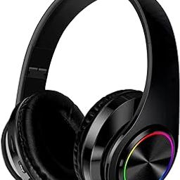 Foldable Wireless Bluetooth Headphone | Compatible Subwoofer Stereo Headset | Wireless Gaming Headset with Microphone and Noise Cancellation [ Black,-60