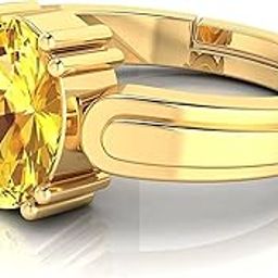 Certified Unheated Untreatet 6.25 Ratti 5.50 Carat A+ Quality Natural Yellow Sapphire Pukhraj Gemstone Ring For Women's and Men's-picture-29