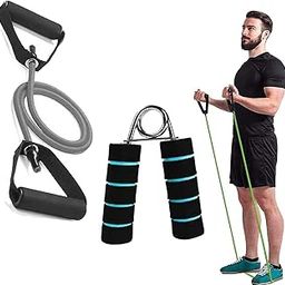 Singal Toning Tube & Hand Grip For Men & Women for Gym Workout Hand Exercise Equipment to Use in Home for Exercise Finger Exercise Power Gripper-image-58