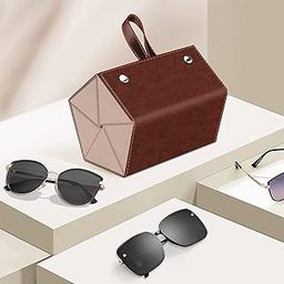 AZOD Sunglasses Organizer Case With 5-Slot Travel Foldable Eyeglass Holder Glasses Case For Men Women Oversized Sunglass Case-picture-25