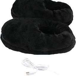 bnf Winter USB Warmer Foot Shoe Plush Warm Electric Slipper Feet Heated Washable Black-image-20