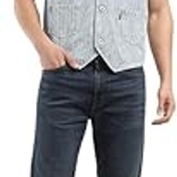 Men's Striped Blue Waistcoat-image-2