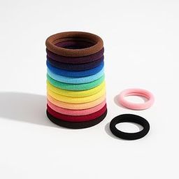 HKD GROUP Baby Hair Ties for Girls and Kids Soft Premium Cotton Mini Hair Elastic Rubber Bands Stretchable No Damage Non-Slip Small Ponytail Holder Tiny Hairband (Pastel) (Pack of 50)-image-82