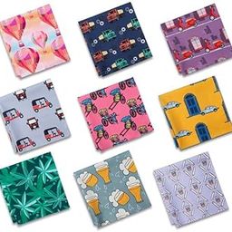 100% Organic Soft Cotton Women Handkerchiefs | Multicolor & Trendy Printed Hanky Designs | Soft & Breathable Fabric | Best For Styling & Everyday Use | Pack Of 9 | Bucket List-picture-7