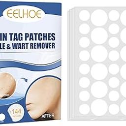 ELBME® 144Pcs Skin Tag Patches Mole Wart r Natural Ingredients Soften Keratin Painless Removal-image-28