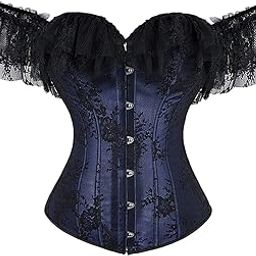 Corset Women Top Jacquard Lace Up Bustiers Trim With Corsets One Shoulder Satin Bustier Plus Size tage Corsage-image-36