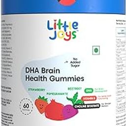 Little Joys DHA Brain Health Gummies For Kids | 2-6 years | 60 Day Pack | Improved Concentration, Mood & Sleep | Packed With 8 Vitamins & Minerals | Multivitamin Gummies For Kids With No Added Sugar-20