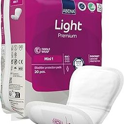 Abena Light Incontinence Pads For Women, Anatomically Designed Barriers For Urinary Leak Protection, Breathable, Comfortable with Fast Absorption, Self-adhesive Strips - Light Mini 1, 180ml, 20 Count-27