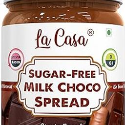 La Casa Sugar-Free Milk Chocolate Spread | Stevia Based | All Natural | Product of India | 350 grams |-image-61