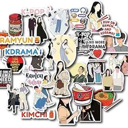 ISEE 360 Vinyl 360 30 Pcs K Drama Scrapbook Stickers For Journals A4 Size, Self Adhesive-picture-14