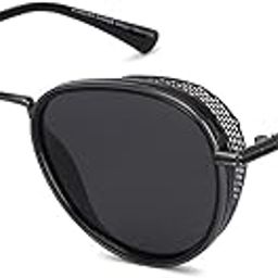 Vincent Chase by Lenskart | Square Stylish Sunglasses | Polarized & UV Protected | For Men & Women | Large | VC S13830-0