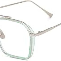 CREEK Blue Light Blocking Hexagon Blue Cut Zero Power anti-glare Retro Square Eyeglasses for Eye Protection from UV by Computer/Tablet/Laptop/Mobile (With Torch and Testing Card)-image-40