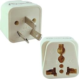 Adaptro India to Australia, New Zealand Travel Adapter for Argentina, Fiji and China & More Type I Universal Plug Convertor (Pack of 1) White-30
