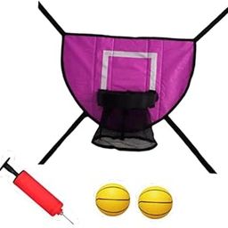 CALANDIS™ Mini Trampoline Basketball Hoop Goal Game Easy Install Lightweight Backboard Pink | Backboard Systems | Basketball | Team Sports-image-88