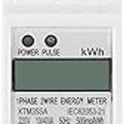 Electronic KWh Meter, Multifunctional Household Energy Meter, Digital LCD Single Phase Din Rail Electric Meter 10-40a-7