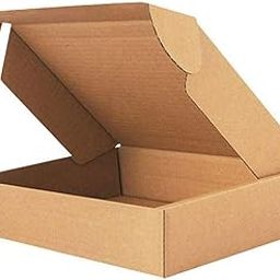 MM WILL CARE 3 Ply E-Fluet Flat Self Locking/Auto Lock Corrugated Packaging Boxes Size: 12 x 10 x 1.5 Inch (Pack of 25, Brown)-19