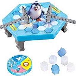 Skoodle Quest Bail Out Penguin Ice Breaker Beating Toy Game | Kids Mini Table | Balance Ice Cubes Breaking | Save The Penguin Puzzle | Block Game | 2-4 Players | Age 6+-7