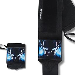 ZYZFIT Wrist Wraps with Superhero Patch Adjustable Gym Wrist Support with Thumb Loop Great for Crossfit, Powerlifting, Bodybuilding(Vegeta)-picture-19